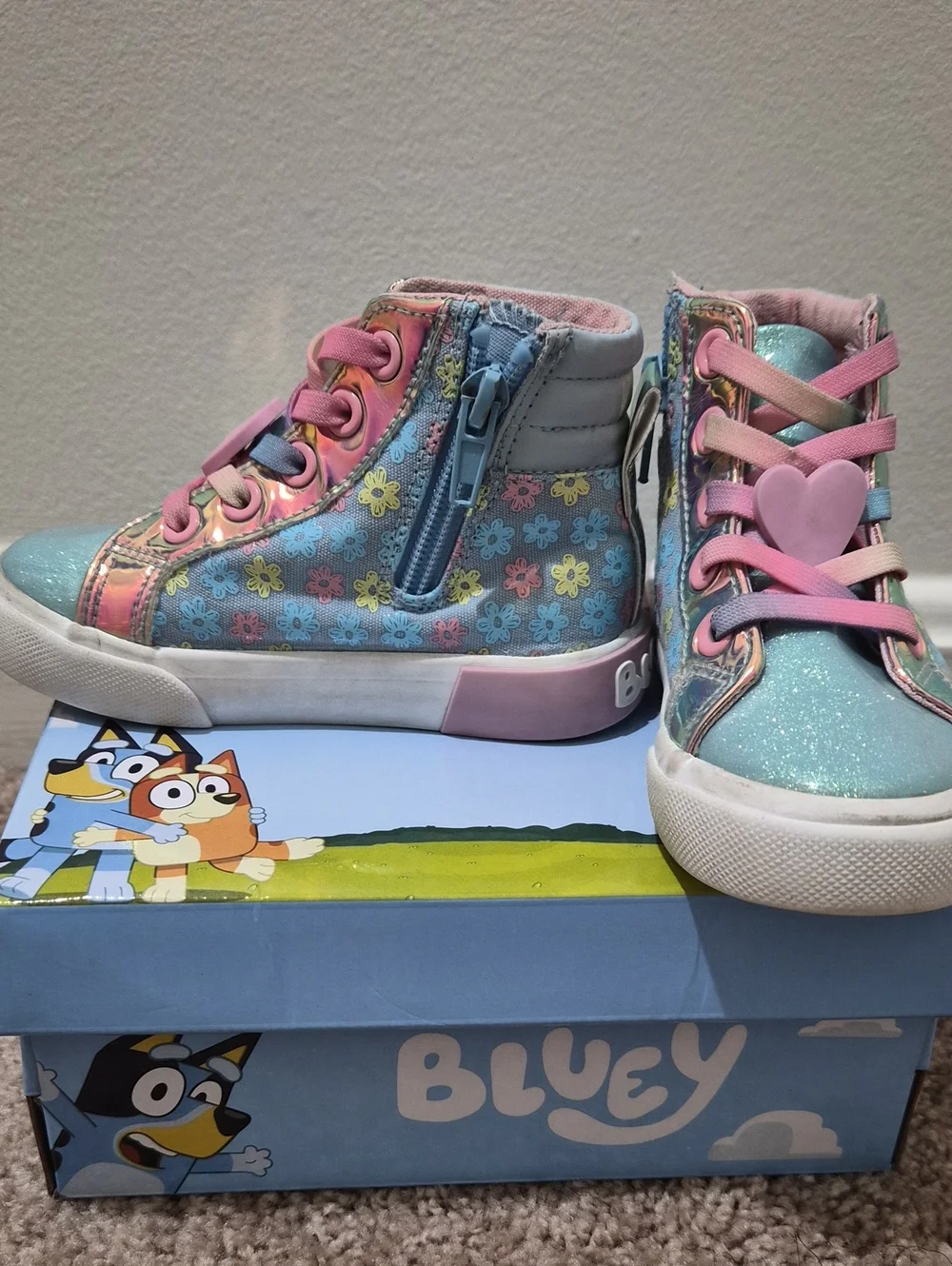 Girls Bluey High-Top Sneakers